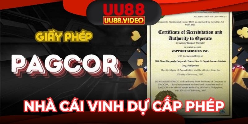 Nhà cái vinh dự khi được MGA cấp phép